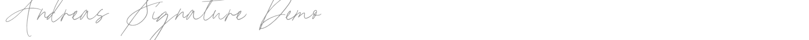 Andreas Signature font preview